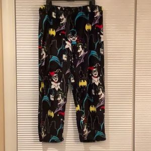 DC Batman pajama bottoms.Comfy fleece.Batman Joker Batgirl Harley Quinn. W 16/18